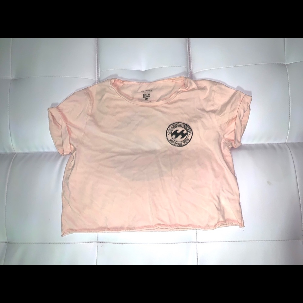 peach cropped shirt
